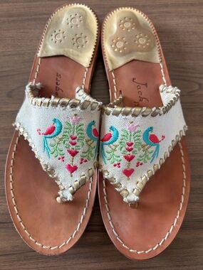 Jack Rogers Parrots Dress Sandals sz 8.5MJack Rogers Parrots Dress Sandals sz 9